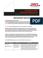 DBCI Commercial Doors Installation Instructions