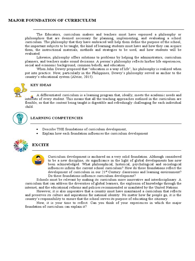 Foundations of Curriculum Development | PDF | Curriculum | Psychology