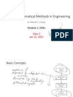Me 673: Mathematical Methods in Engineering: Module 1: Odes