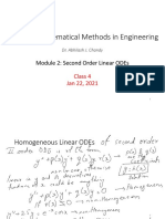 Me 673: Mathematical Methods in Engineering: Module 2: Second Order Linear Odes