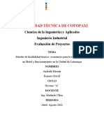 Estudio de factibilidad para la construcción de un Motel en Latacunga