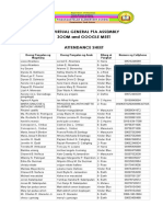 Virtual General Pta Assembly Zoom and Google Meet Attendance Sheet