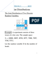 Joint Distributions: The Joint Distribution of Two Discrete Random Variables