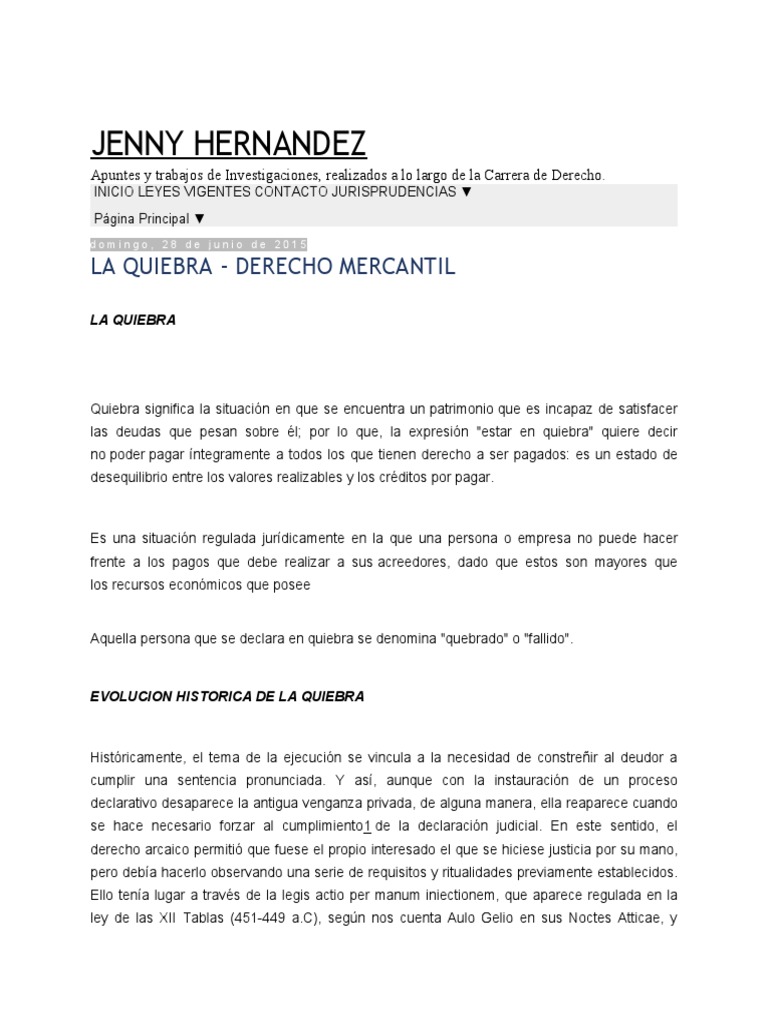 Conceptos Clave de la Quiebra Mercantil | PDF | Bancarrota | Demanda ...
