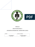 001 Protocolo Reactivovigilancia y Adquisicin de Insumos Del Laboratorio Clinico