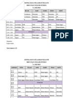 Jadwal Mata Pelajaran Kelas 7-9 Ta 2022-2023