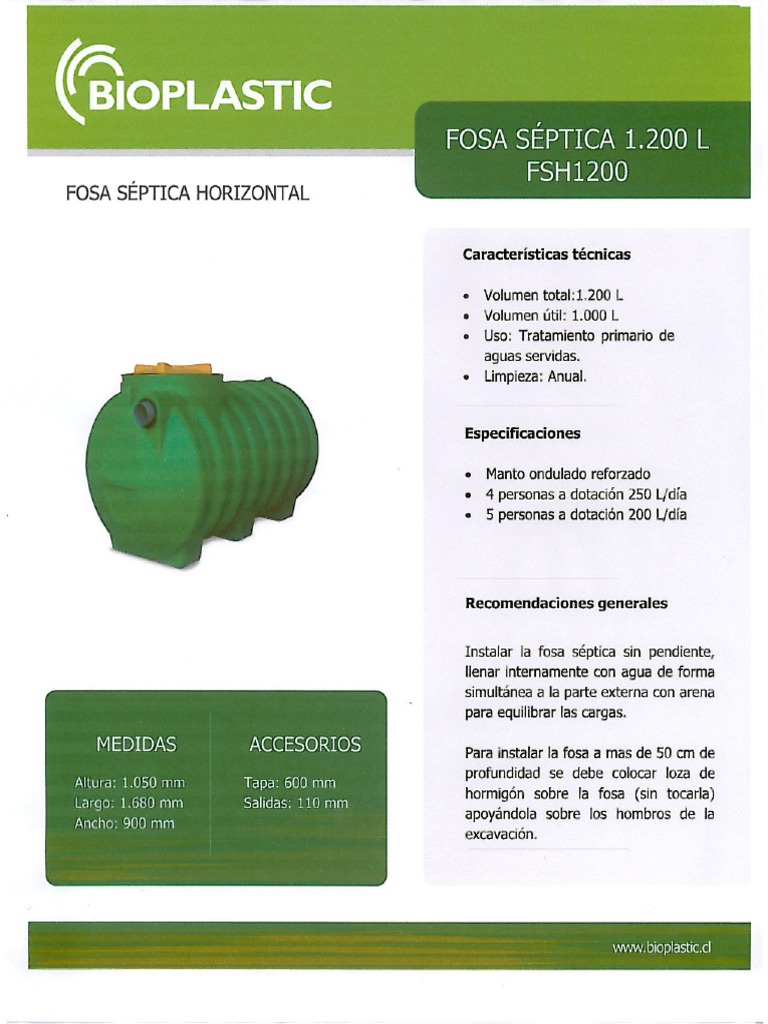 Ficha Tecnica Fosa Septica PDF