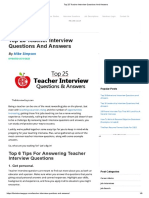 Top 25 Teacher Interview Questions And Answers