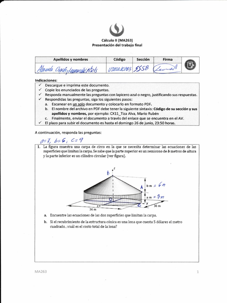 Ecuación del semicono circular | PDF | Geometría | Formas geométricas