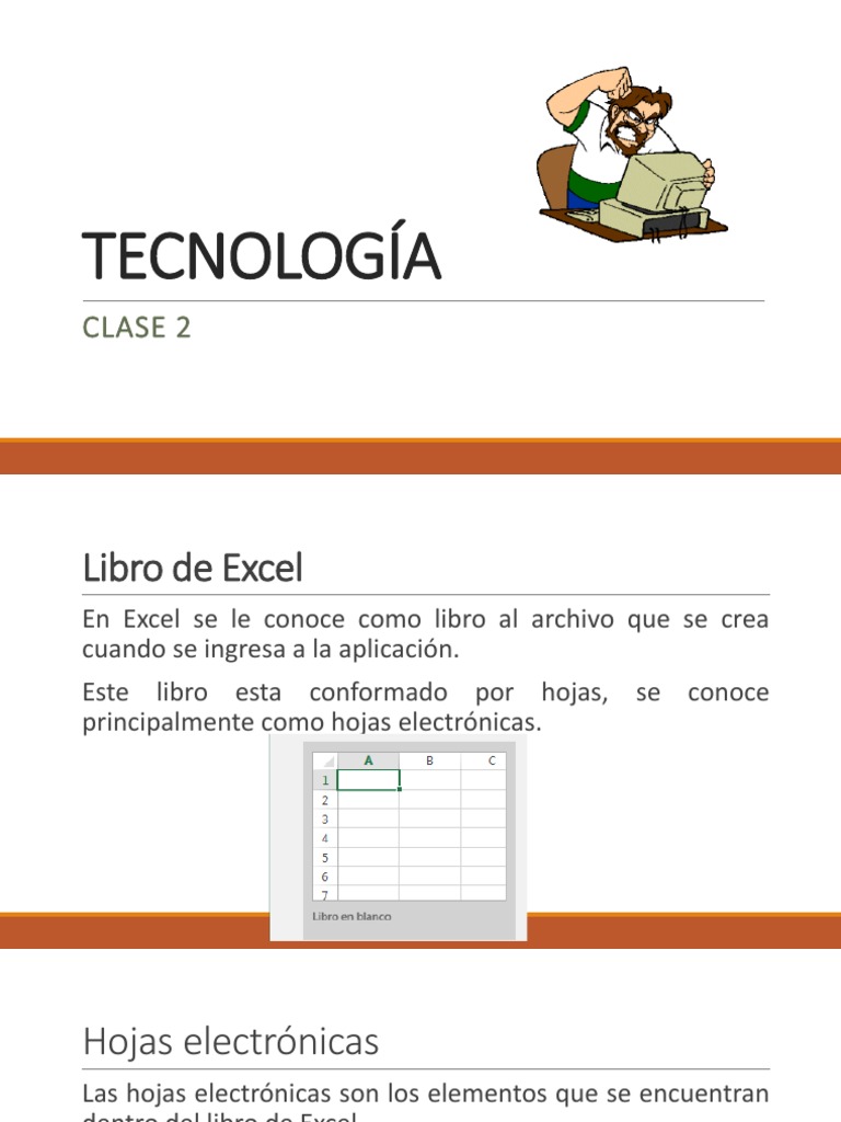 TECNOLOGIA - Clase 2 - Libros y Hojas de Excel - 2do Básico | PDF