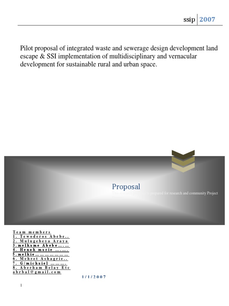 Integrated Waste and Irrigation Proposal | PDF | Sewage Treatment ...