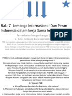 Bab 7 Lembaga Internasional Dan Peran Indonesia Dalam