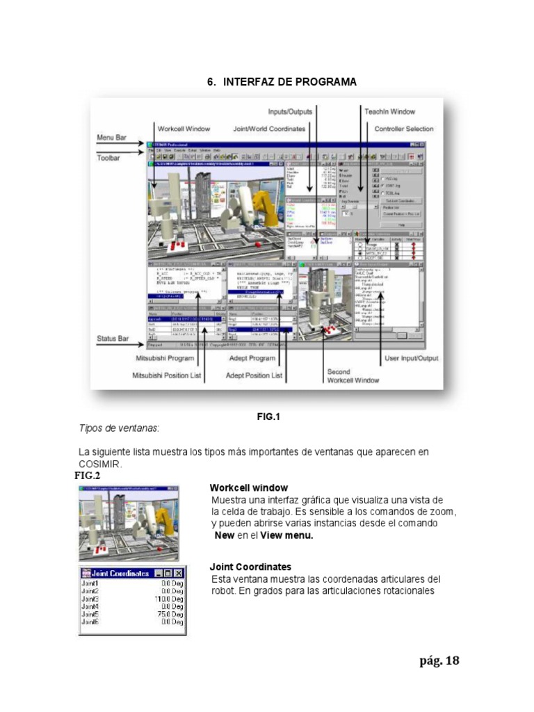 Introduccion Software Cosimir | PDF | Ventana (informática) | Robótica