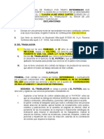 Formato de Contrato Recursos Humanos