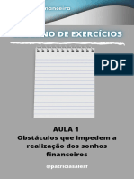 Caderno de Exercícios - Aula 1 Jornada Financeira