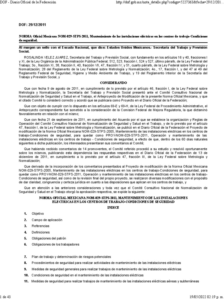 Nom - 029 | PDF | Ingenieria Eléctrica | Aislador (Electricidad)