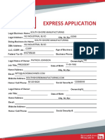 South Shore Manufacturing Express Application