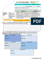 Ii Bimestre-Semana 5 - Exp. 4 - Act1: Educacion para El Trabajo Ciclo Vii