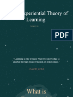 Kolbs Experiential Theory of Learning