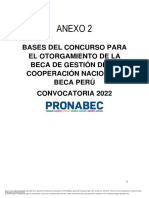 Bases Del Concurso Beca Perú, Convocatoria 2022