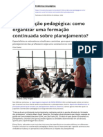 Coordenacao Pedagogica Como Organizar Uma Formacao Continuada Sobre Planejamentopdf