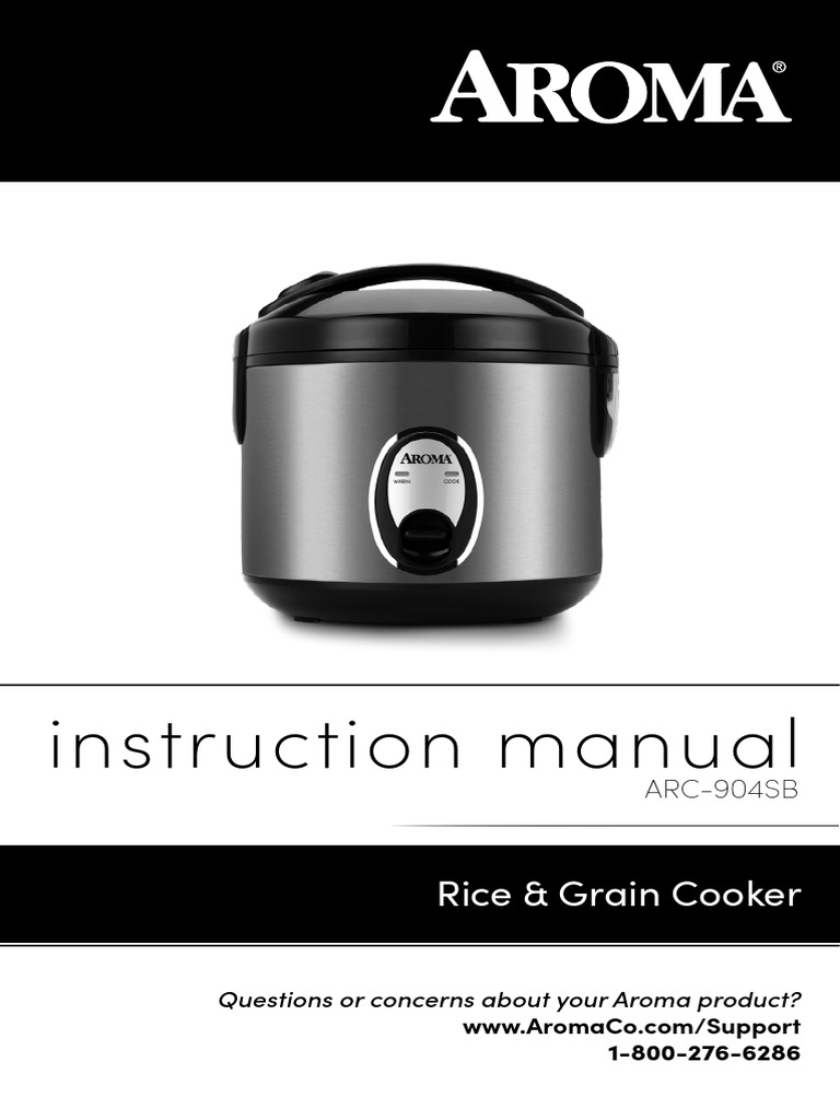 ARC904SB Manual PDF Rice Cooking