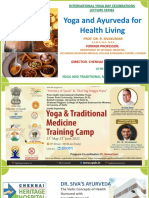 Ayurveda Yoga NEW DELHI SPEECH TEEM