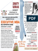 University of Madras Executive MBA Eligibility and Highlights