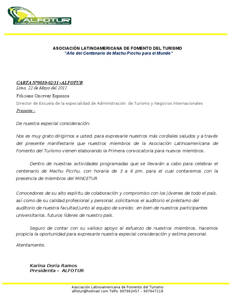 Carta Para Prestamo De Carpas Tipos De Creditos Fiscales