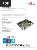 FUJITSU Mainboard D3230-A ATX: Data Sheet