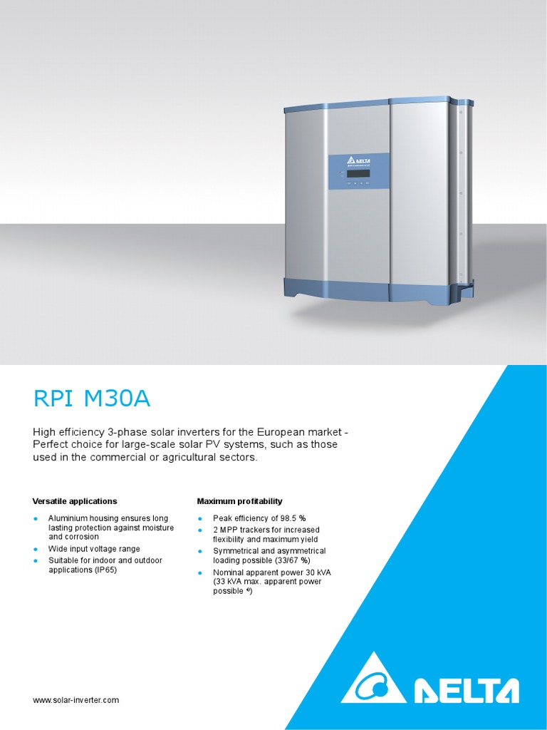 Delta RPI M30A Datasheet | PDF | Alternating Current | Electronic ...