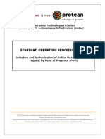 Standard Operating Procedure (Sop) : Protean Egov Technologies Limited