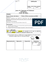 Prueba Resolución de Problemas 1ero Básico (Lunes 25 de Noviembre)