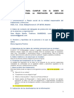 Realización de Un Cuestionario para Cumplir Con El Deber de Información