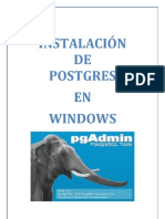 Instalación Del PostgreSQL en Windows
