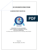 Design of Concrete Structure: Laboratory Manual