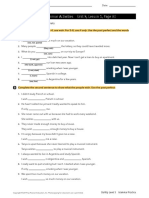 Startup Level 5 Grammar Activities Unit 8, Lesson 1, Page 90