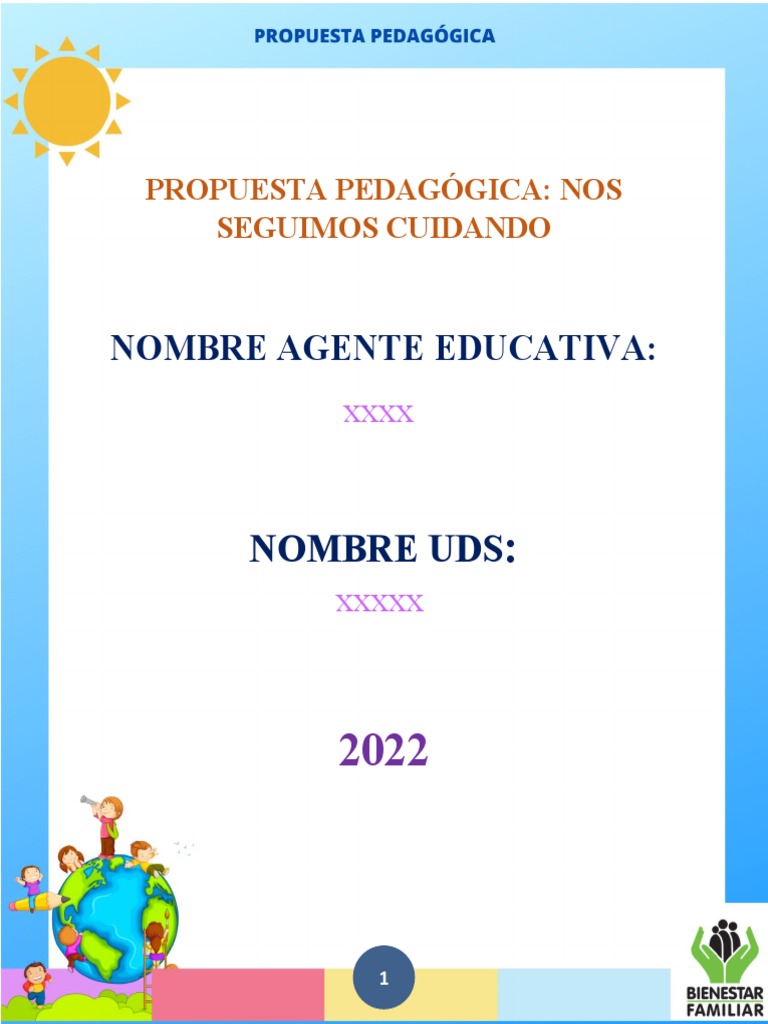 Propuesta Pedagógica para Primera Infancia | PDF | Educación de la ...