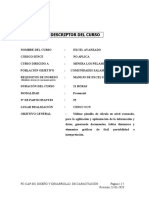 DESCRIPTOR DEL CURSO - Excel Avanzado - 21hrs - Presecial