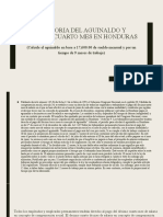 Historia Del Aguinaldo y Decimocuarto Mes en Honduras