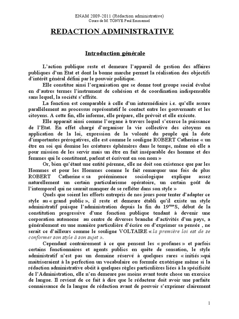 Redaction Administrative | PDF | État | Lexique
