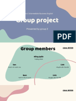 Group Project: Subject: Intermediate Business English