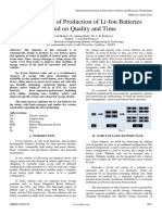 Optimization of Production of Li-Ion Batteries Based On Quality and Time