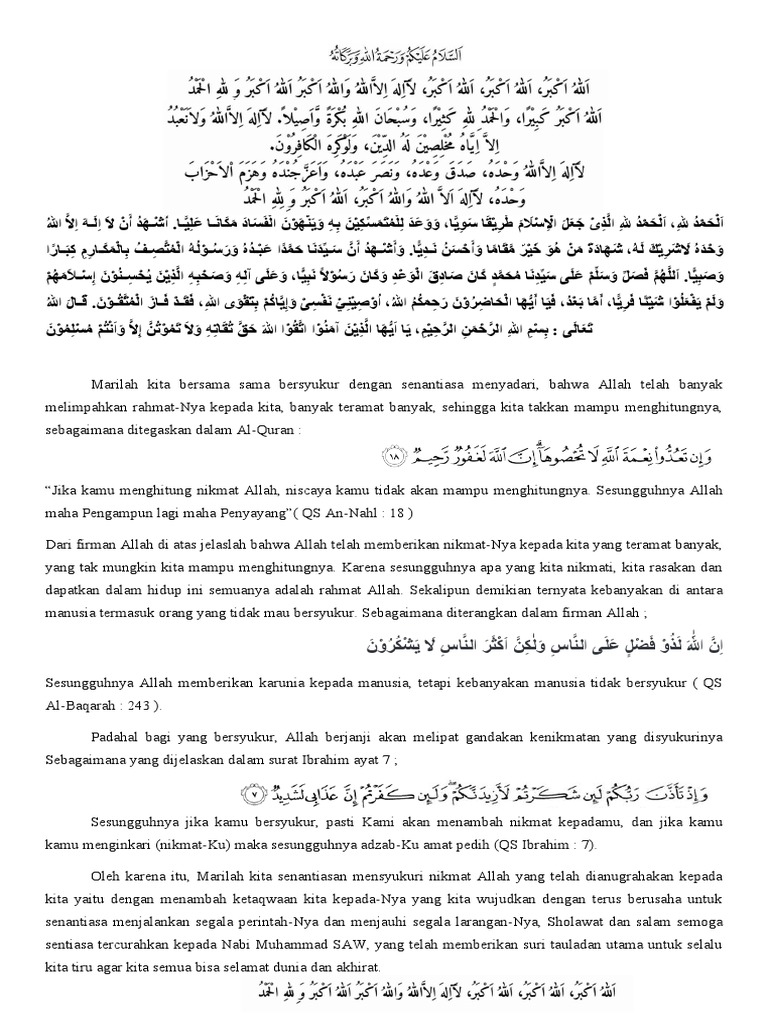 Khutbah Idul Adha 2022 PDF
