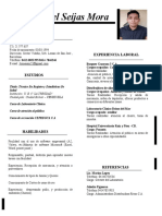 CV Josué Ángel Seíjas Mora técnico salud experiencia laboral