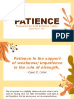 Powerpoint Value 2 Patience