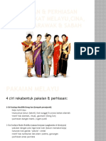 Pakaian Perhiasan Melayu, Cina, India, Sabah, Sarawak