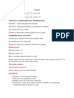 Cylinders: Hoop Stress / Circumferential Stress /meridional Stress