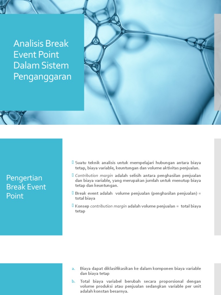 Analisis Break Even Point dalam Anggaran | PDF | Pengelolaan Keuangan ...