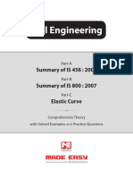 Civil Engineering: Summary of IS 456: 2000 Summary of IS 800: 2007 Elastic Curve